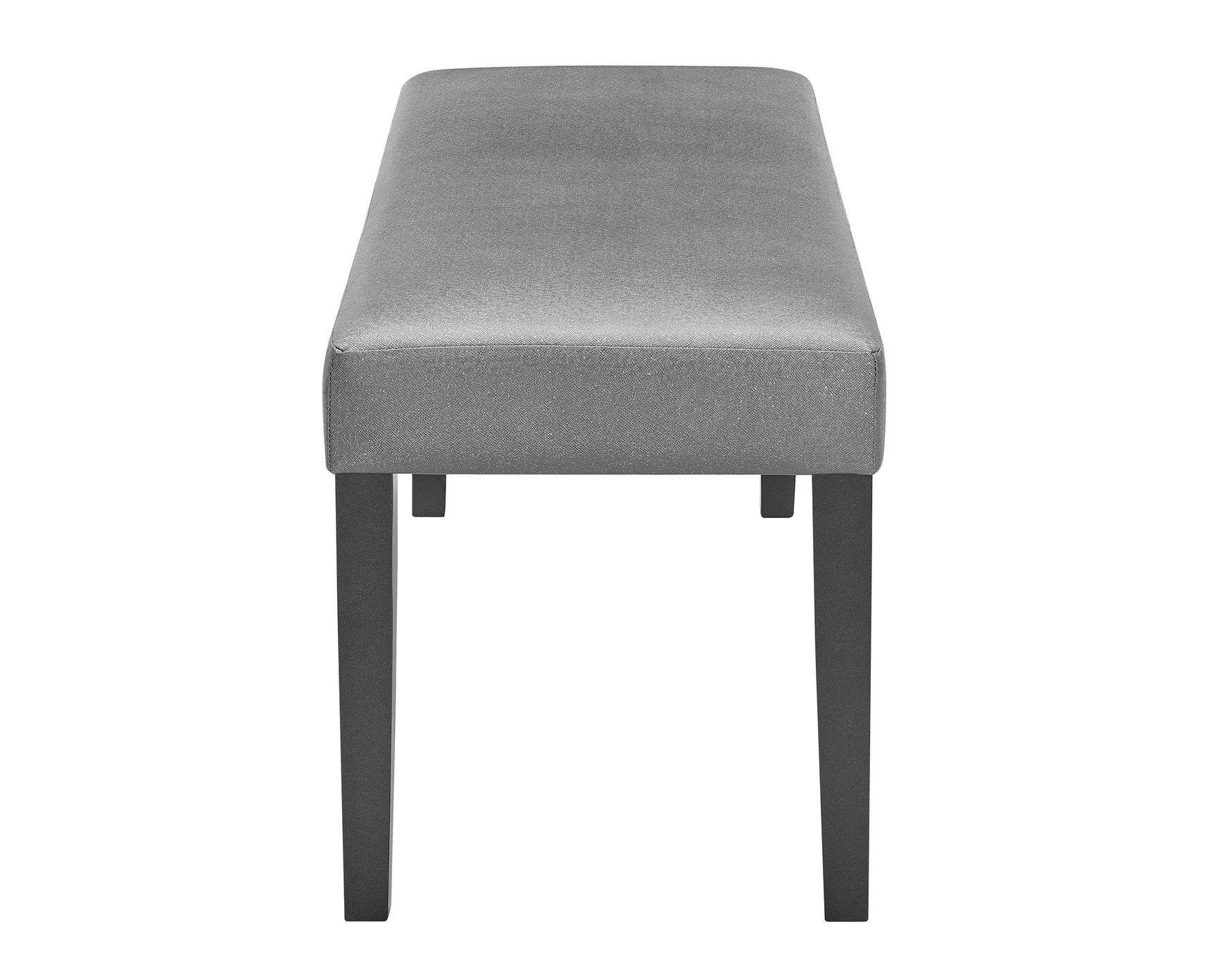 alternate angle of Camelia Gray glass and wood dining table