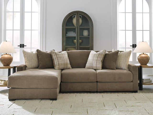 Camellia-Court Coffee 3-Piece Sectional with Chaise from Decor Furniture