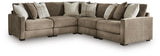 Camellia-Court Coffee 5-Piece Sectional - image 2