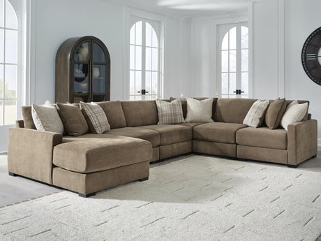 Camellia-Court Coffee 6-Piece Sectional with Chaise - image 1