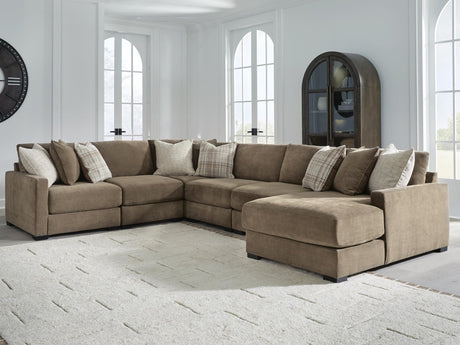 Camellia-Court Coffee 6-Piece Sectional with Chaise - image 1