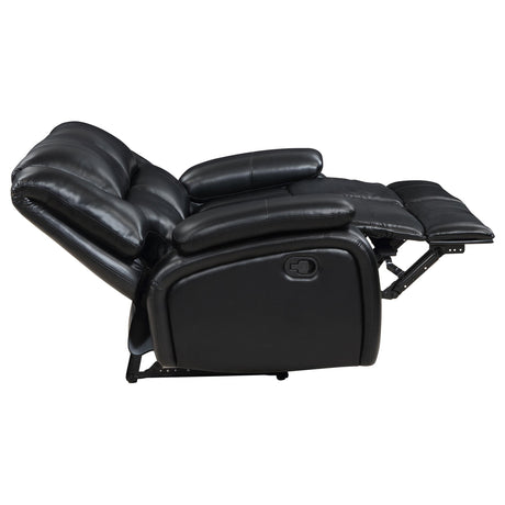 Camila sofa set reclining mechanism in use