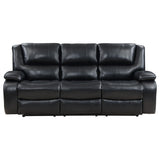 Manual recliner handle detail on Camila sofa