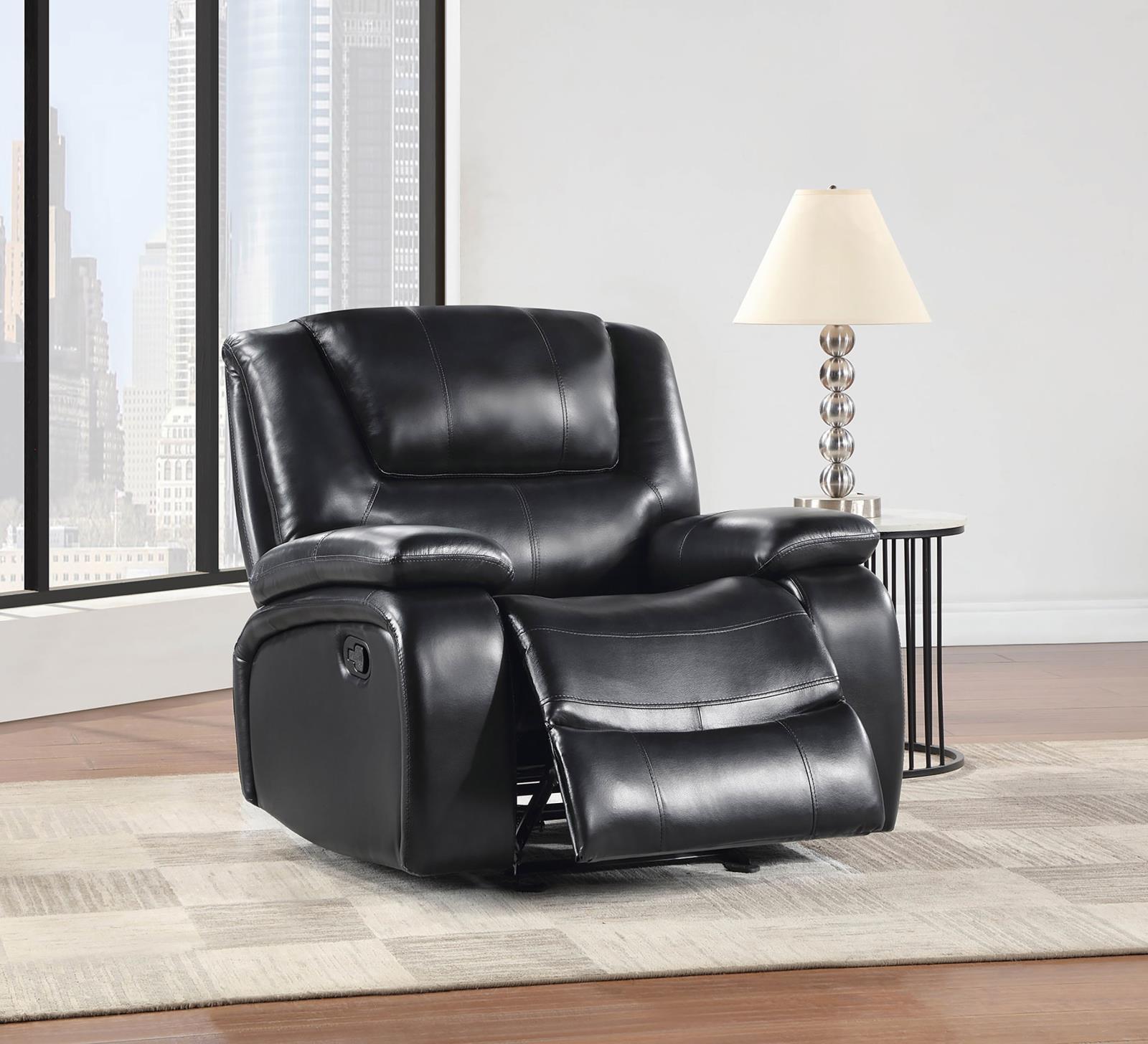 Black leatherette upholstery close-up