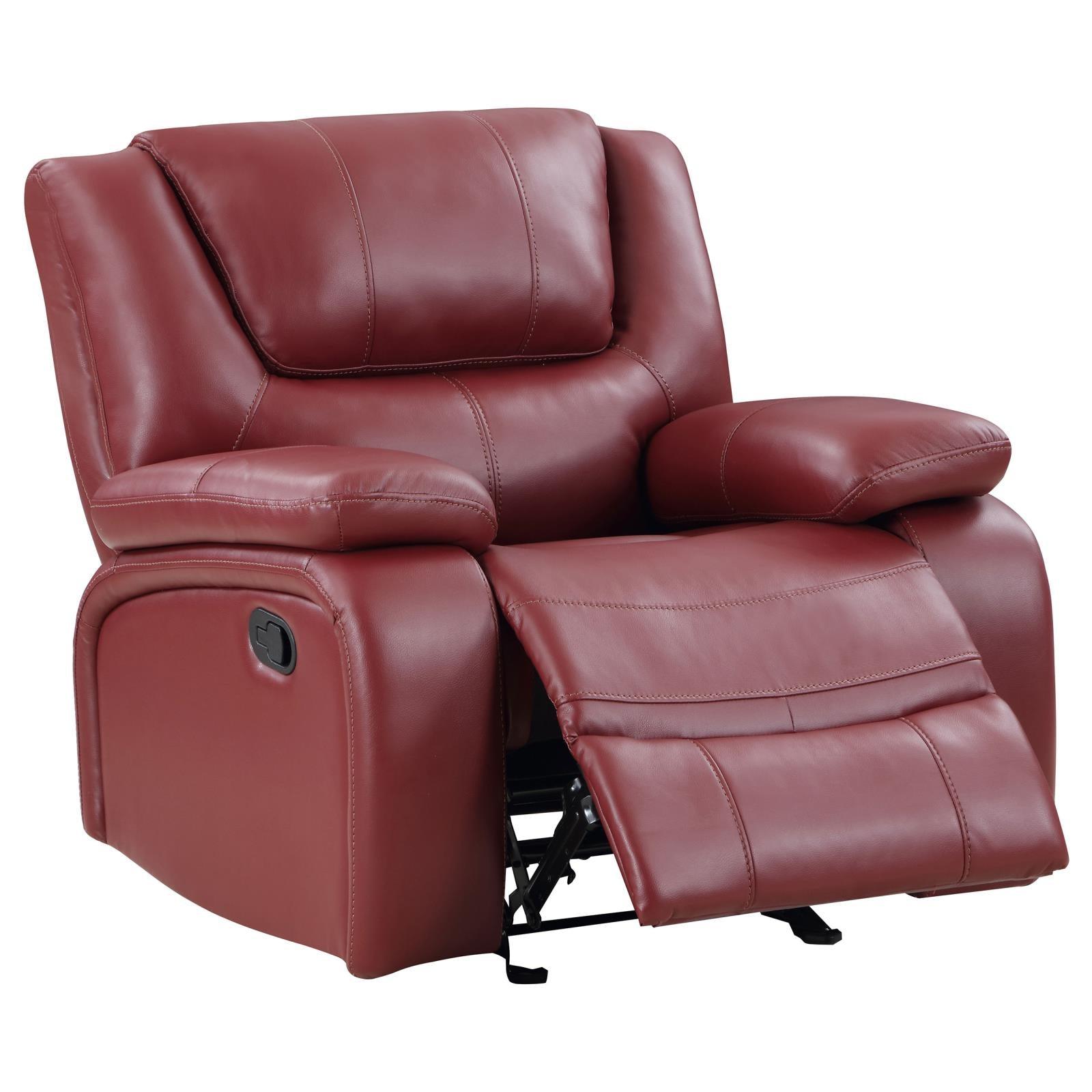 Camila Recliner chair tilted back showing gliding mechanism