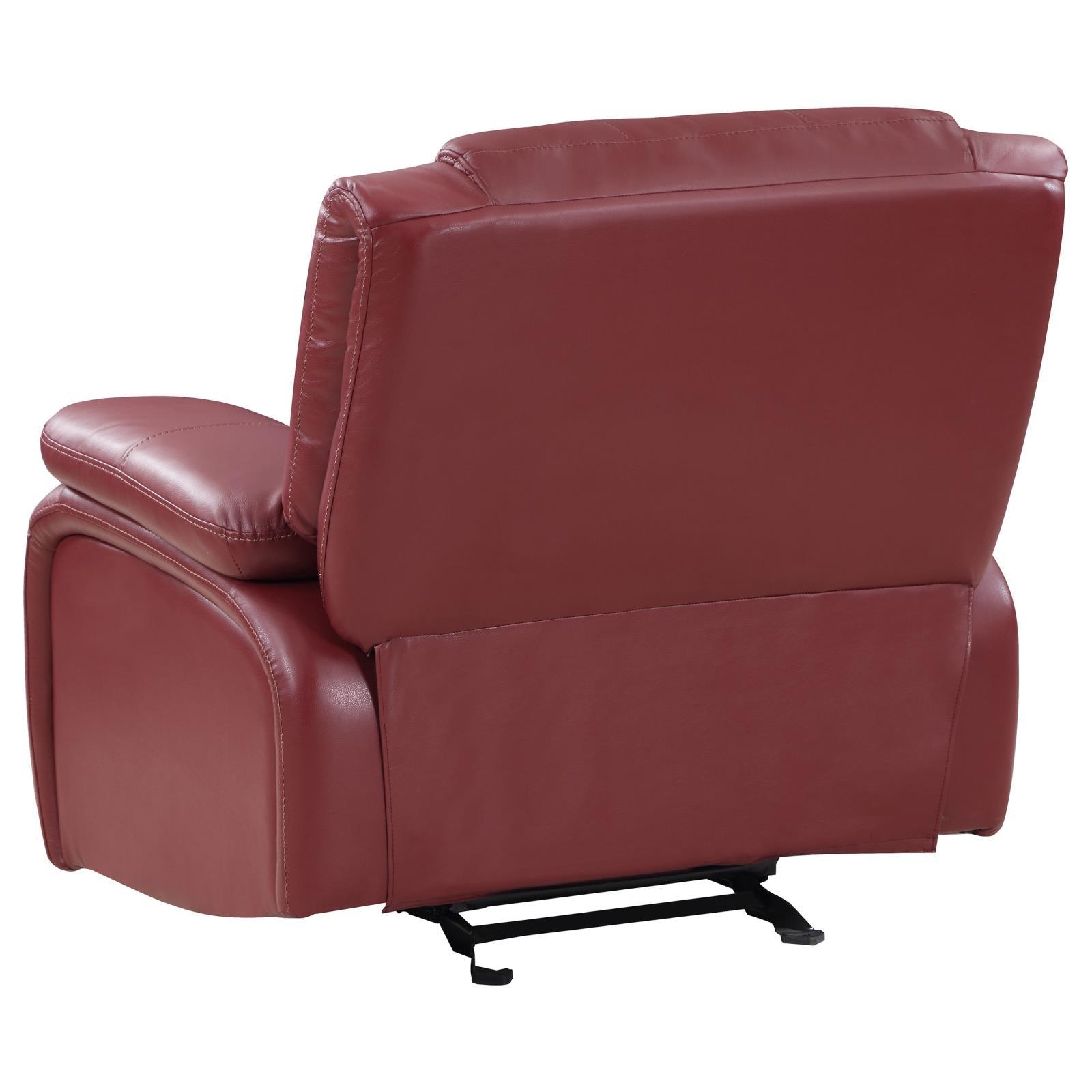 Attached back cushion detail on Camila reclining chair