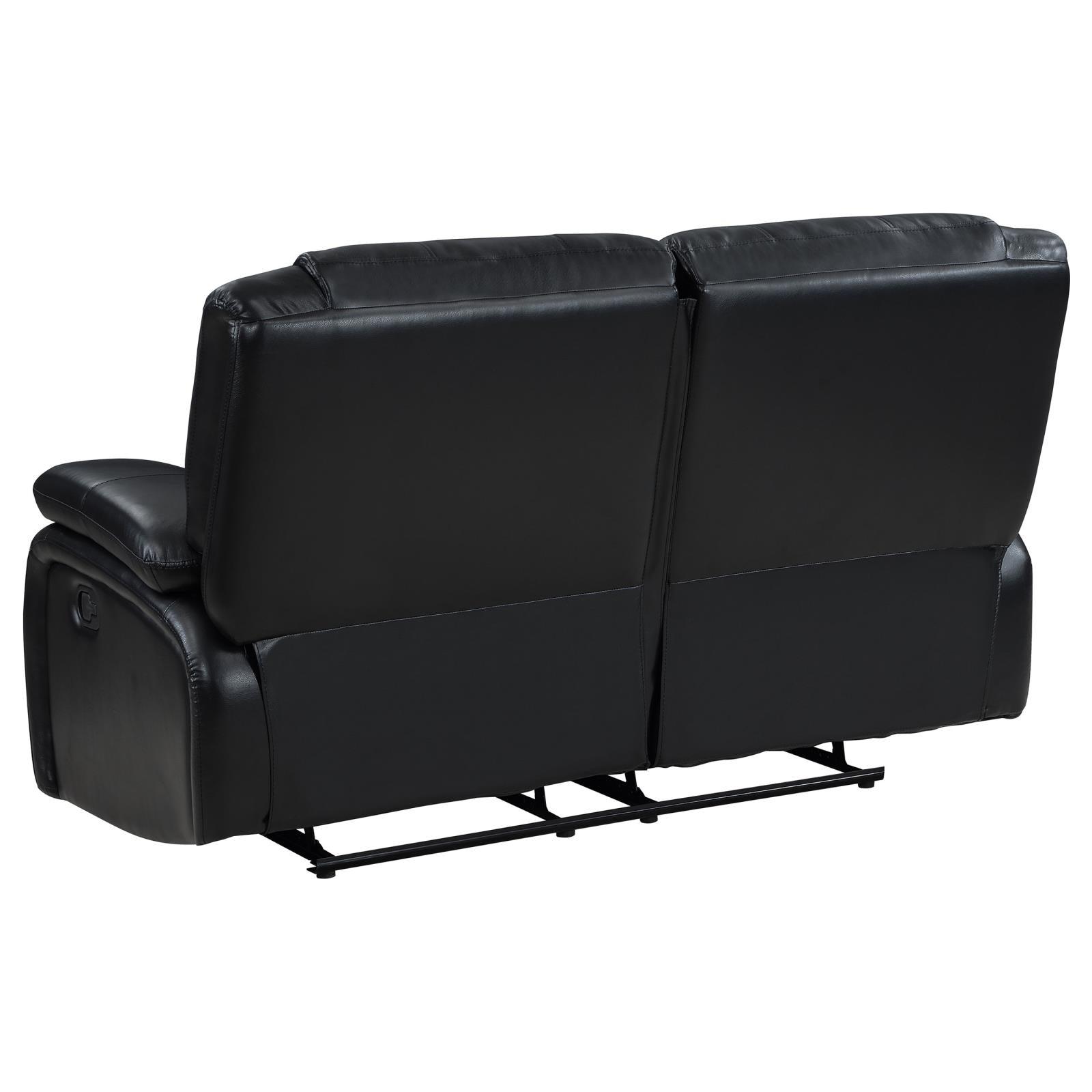 Attached seat and back cushions with channel stitching