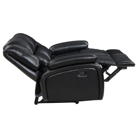 View of loveseat in reclined position