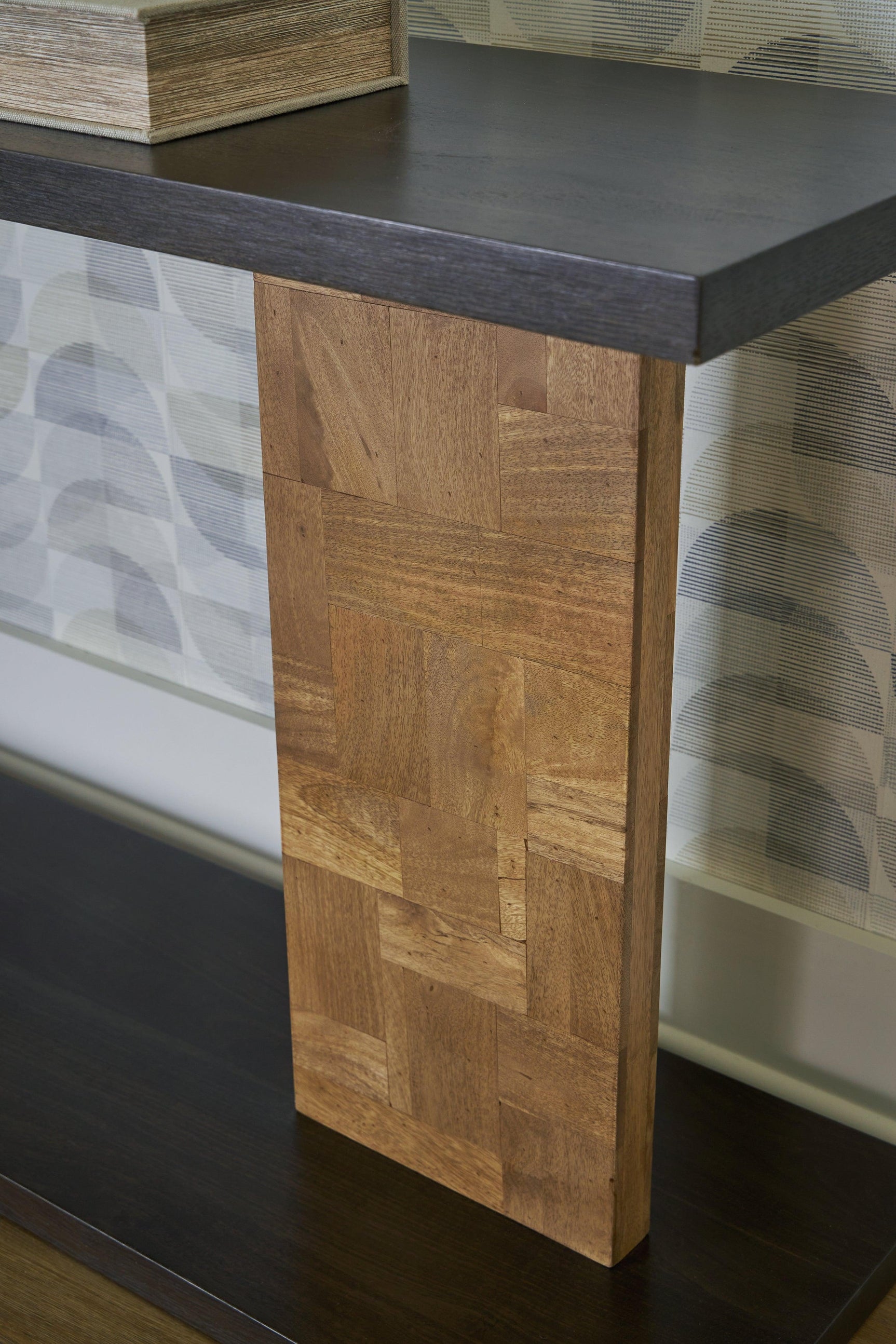 Camlett Console Sofa Table - Detail of Wood Finish