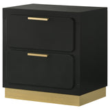 Caraway nightstand top surface with decor