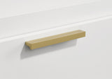 Caraway nightstand drawer interior showing particle board and MDF materials