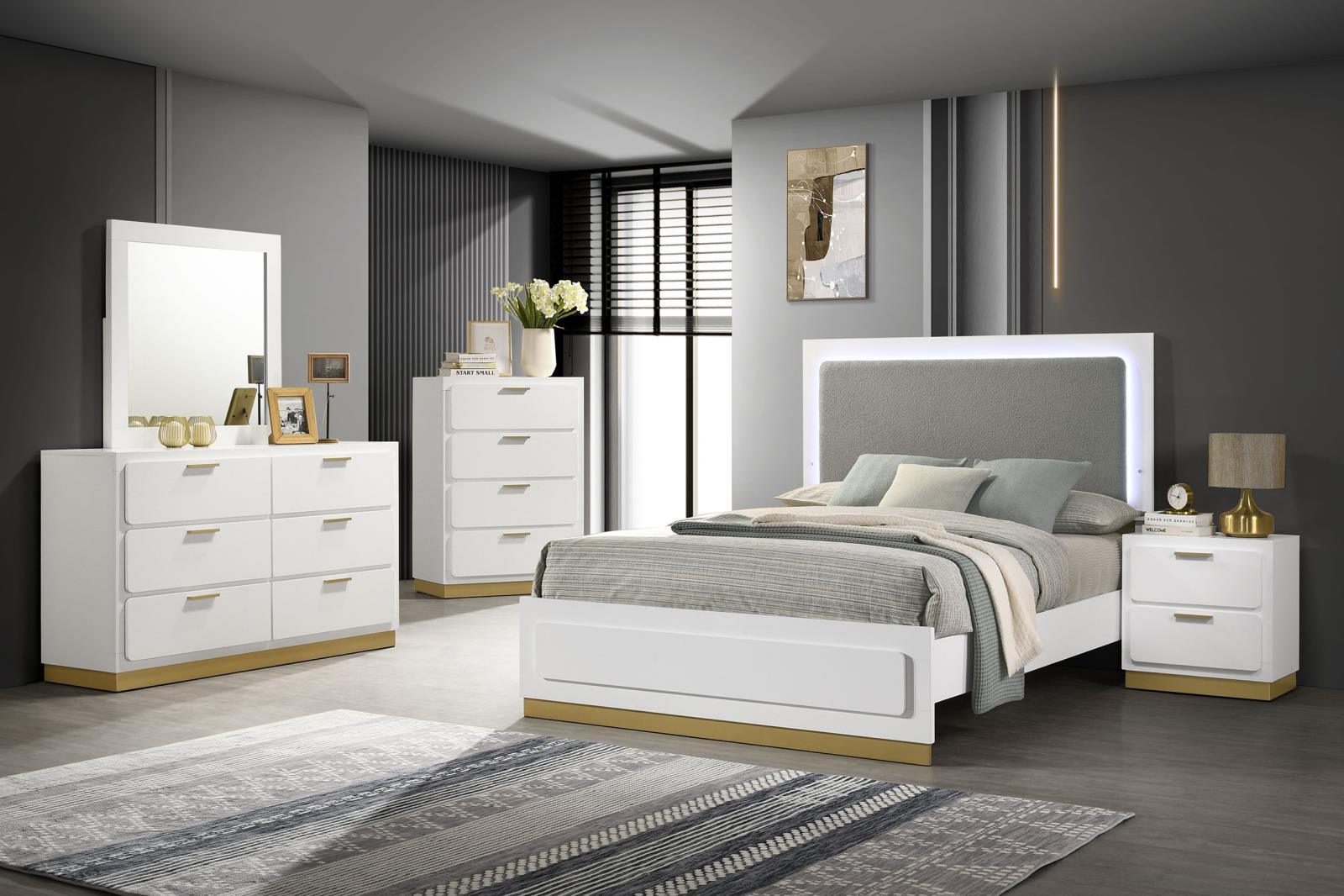 Caraway nightstand angled side view highlighting overall clean design