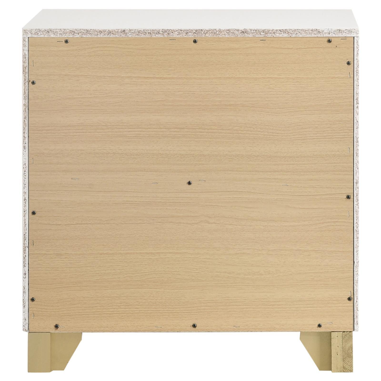 Back view of Caraway nightstand showing solid construction