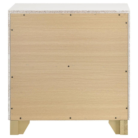 Back view of Caraway nightstand showing solid construction