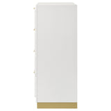 Top view of Caraway white bedroom chest surface