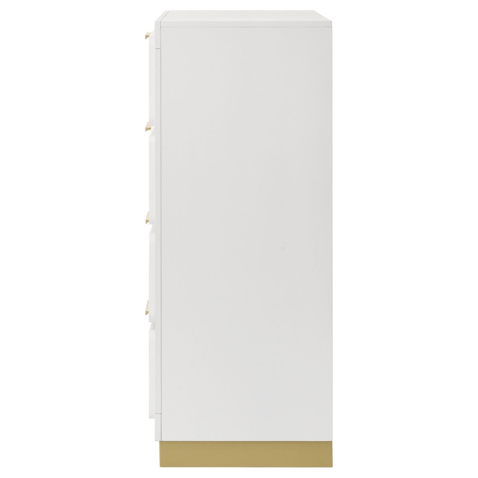 Top view of Caraway white bedroom chest surface