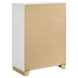 Caraway bedroom chest drawer open showing interior