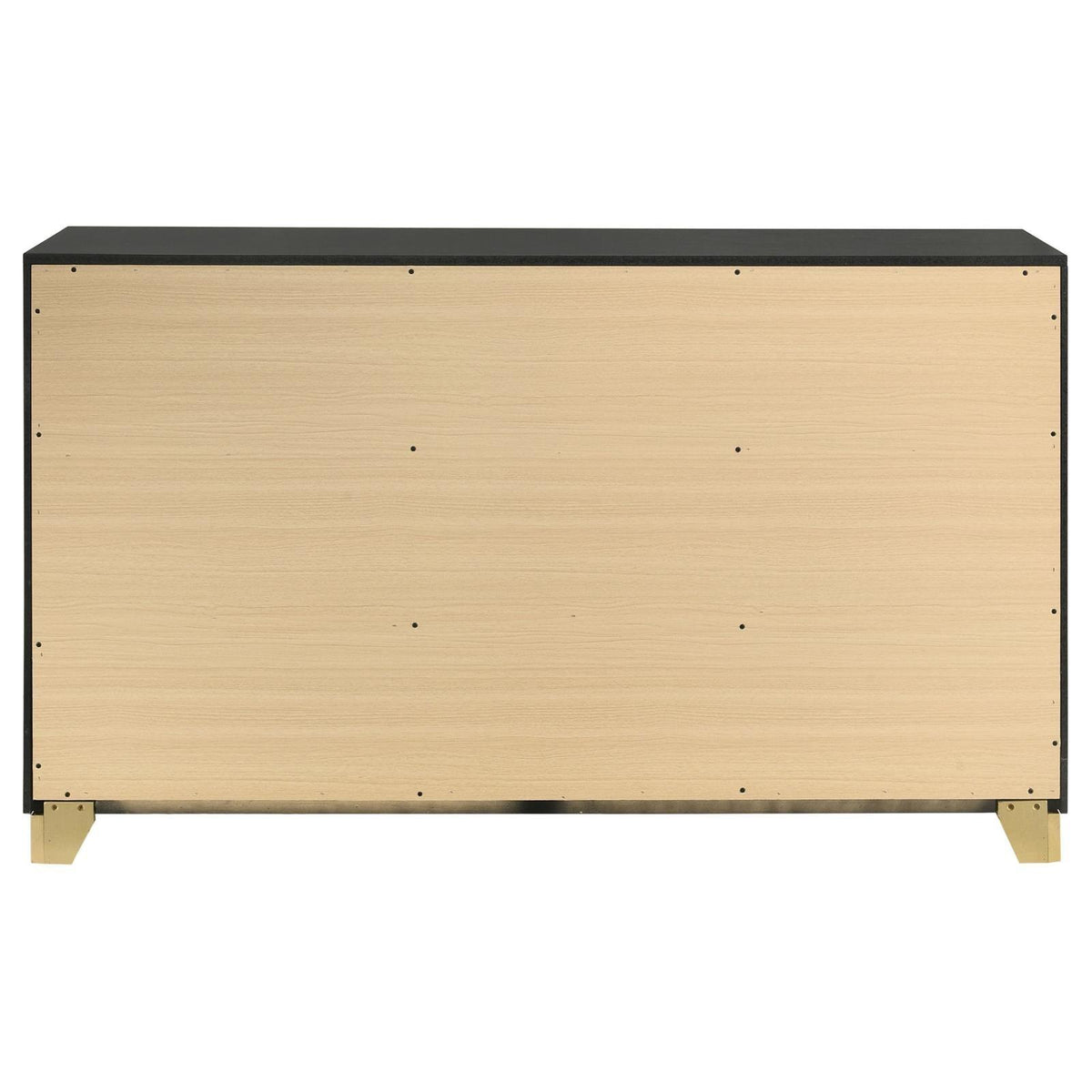 Caraway 6-Drawer Bedroom Dresser Black full drawer extended