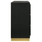 Caraway 6-Drawer Bedroom Dresser Black drawer interior