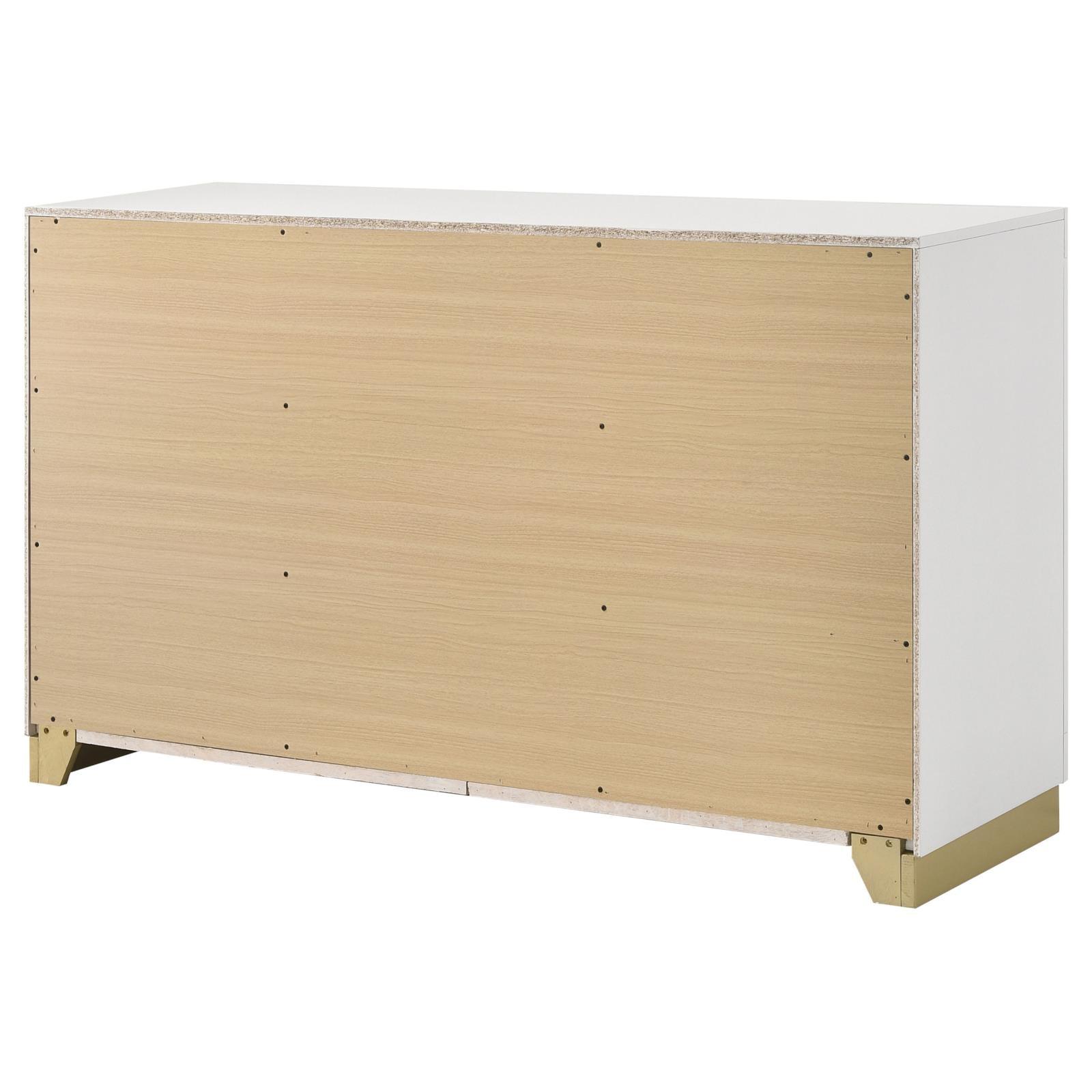 Caraway dresser with all drawers closed in white finish