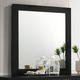 Caraway Dresser Mirror Black side angled view