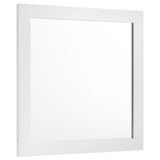 Caraway Dresser Mirror White angled front view