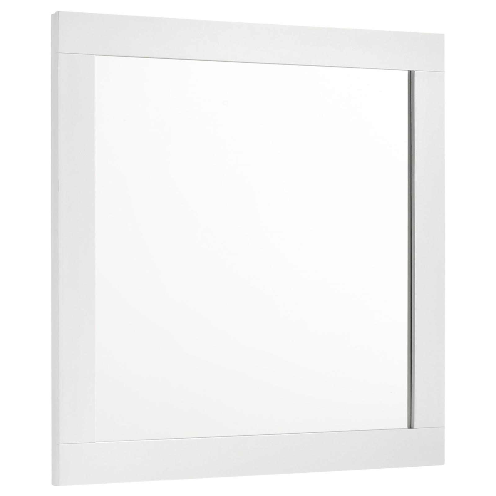 Caraway Dresser Mirror White angled front view