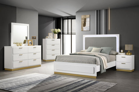 Side view of Caraway White Dresser Mirror