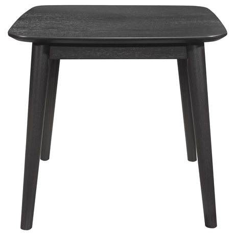 Carey 3-piece occasional set black ash wood end table top view
