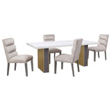 Armrest-less design of Carla dining chair