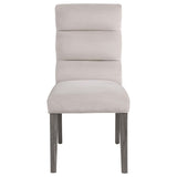 Set of 2 Carla Upholstered Dining Side Chairs in dining room setting