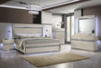Carrara Modern Grey Wood Grain Bedroom Set with Integrated LED Lighting and Jewelry Drawer from Decor Furniture