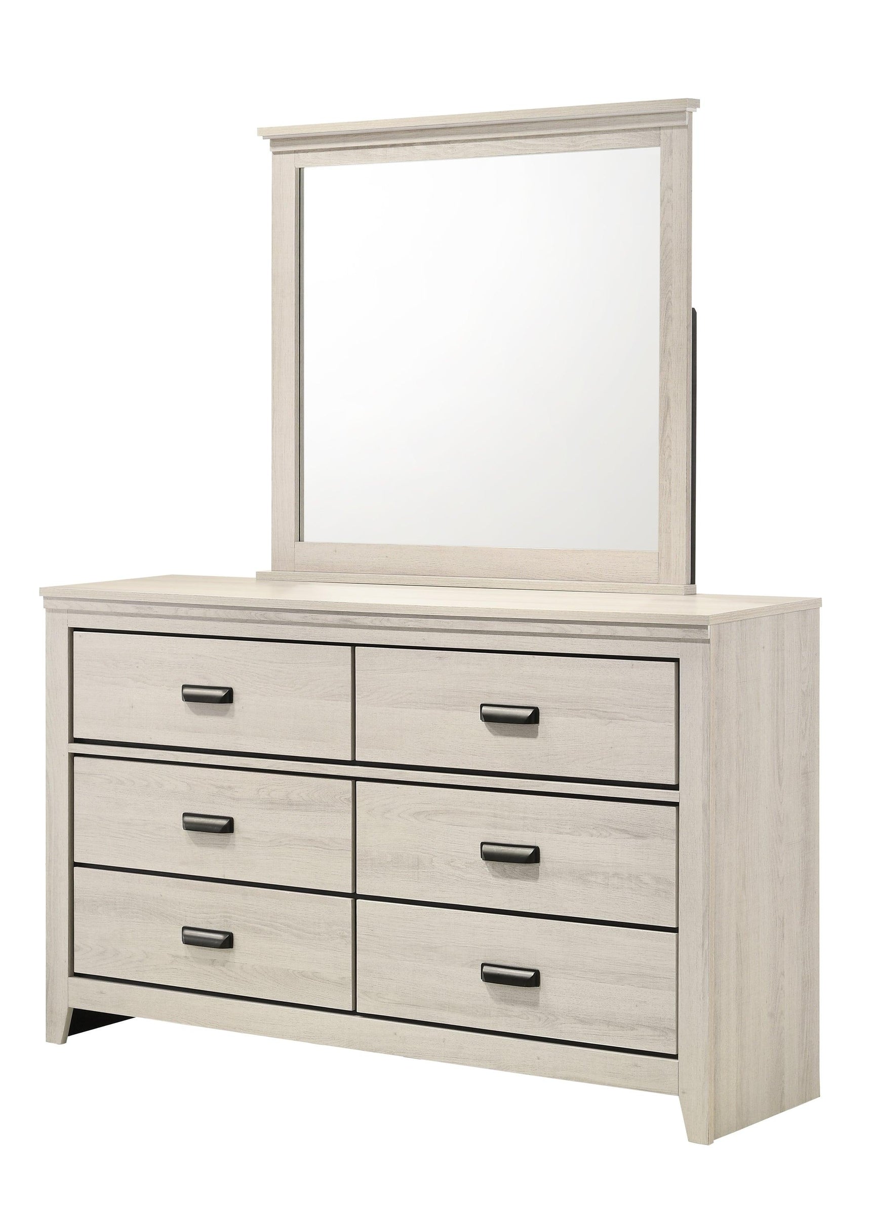 Carter White Modern Contemporary Solid Wood And Veneers 5-Drawers Chest - Ella Furniture