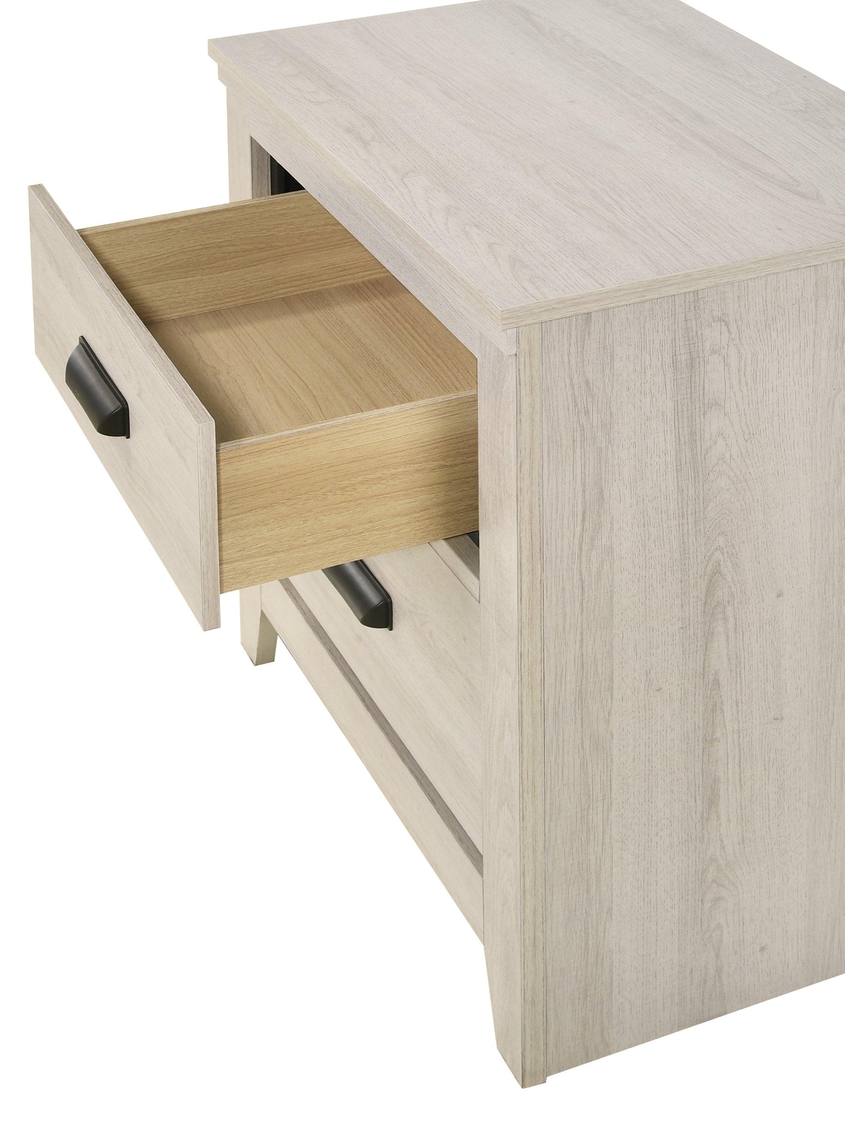 Carter White Modern Contemporary Solid Wood And Veneers 5-Drawers Chest - Ella Furniture