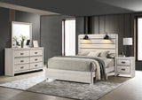 Carter White Modern Contemporary Solid Wood And Veneers 5-Drawers Chest - Ella Furniture