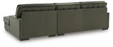 Caspian-Town Olive Velvet 2-Piece Sectional with Chaise - image 4