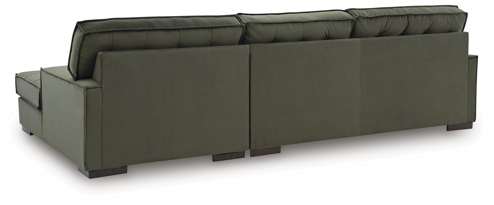 Caspian-Town Olive Velvet 2-Piece Sectional with Chaise - image 4