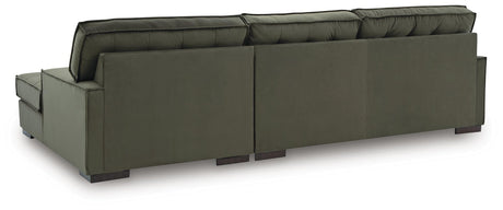 Caspian-Town Olive Velvet 2-Piece Sectional with Chaise - image 4