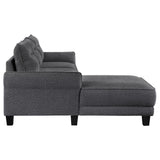 Close-up upholstery texture on Caspian sectional sofa