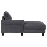 Living room setup with Caspian grey sectional sofa