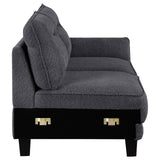 Main view highlighting sofa curves and design