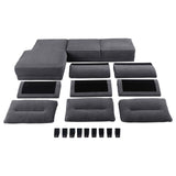 Side view showing sofa seating depth