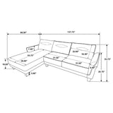 Casual room angle of Caspian sectional sofa