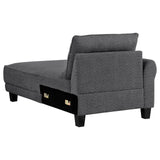 Front angle of Caspian sectional sofa