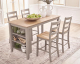 Harperfeld Natural/Gray Counter Height Dining Table — product image 5