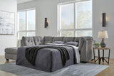 Marleton Gray 2-Piece Sleeper Sectional with Ottoman — product image 10