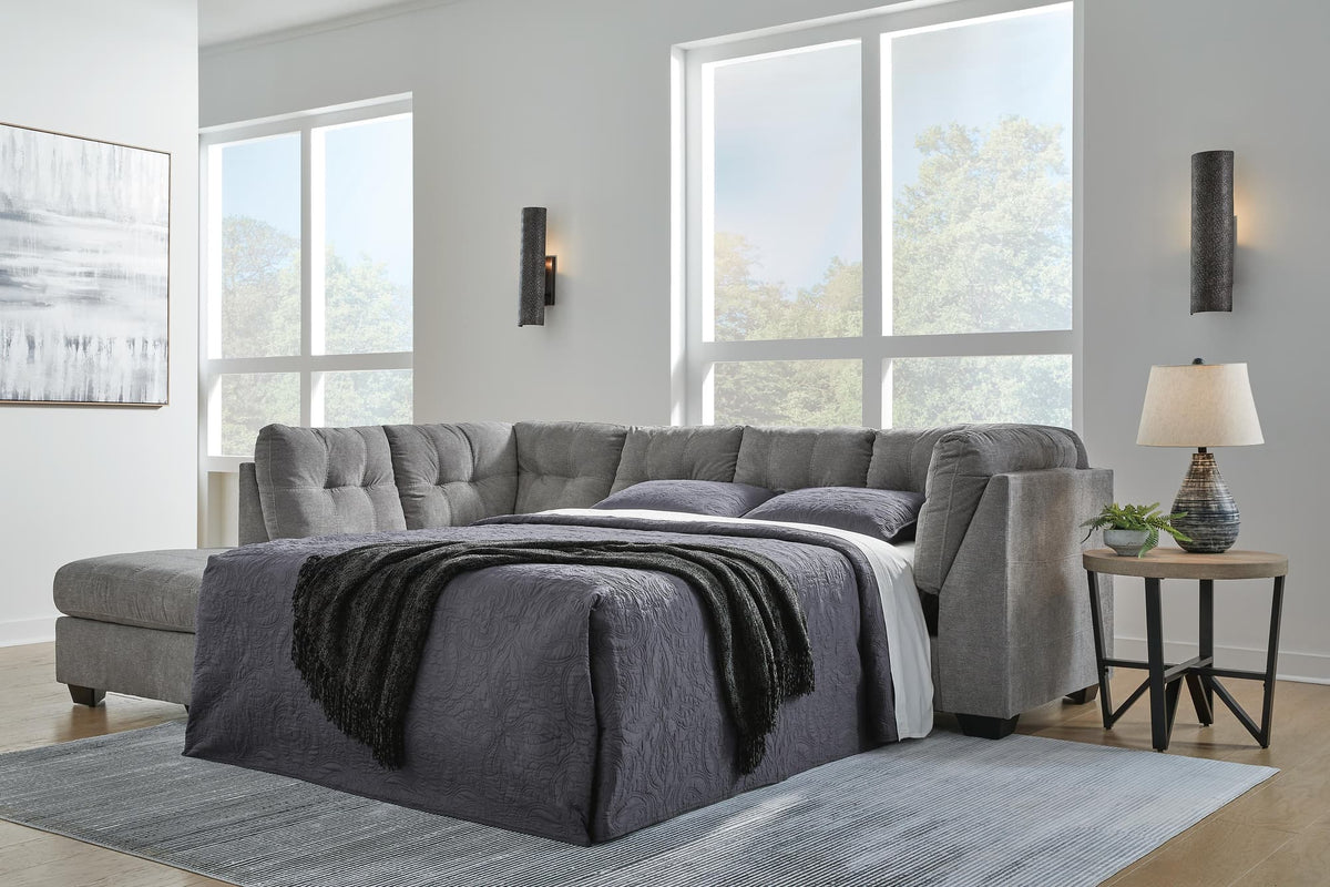 Marleton Gray 2-Piece Sleeper Sectional with Ottoman — product image 10