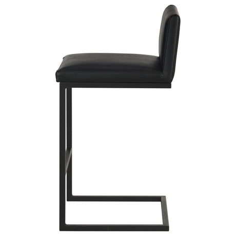 Vardon Genuine Leather Bar Stool Black Set of 2 — product image 5