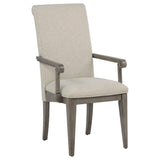 Cresswell Upholstered Dining Arm Chairs Tan Set of 2 — product image 3