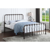 Close-up of Bethany Dark Bronze Metal Frame bed headboard
